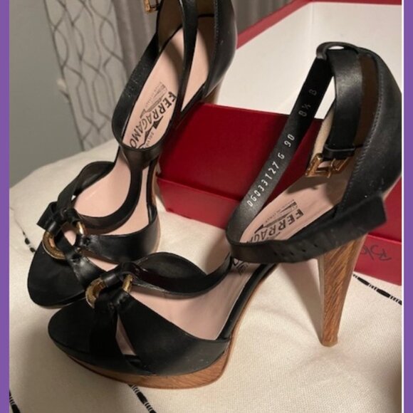 Salvatore Ferragamo: Deniz Platform Heels Sandals (Authentic) - Picture 1 of 2